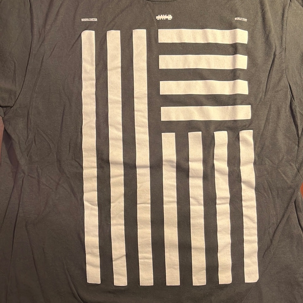 Jay Z, XL, Magna Carter World Tour Concert Shirt, Gray and white
